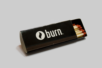 Спички с логотипом спички рекламные артикул 1.16 Burn