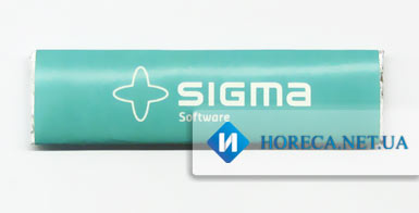 Жевательная резинка с логотипом софтверной компании Sigma