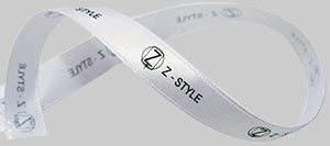 Атласная лента с логотипом - тиснение, шелкотрафарет