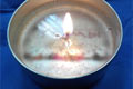 Свеча в жестебанке гелевая с логотипом Термы