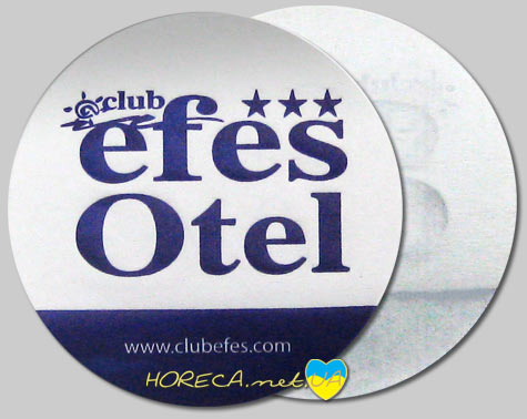 Салфетки с логотипом отеля под чашку для отеля Efes Otel