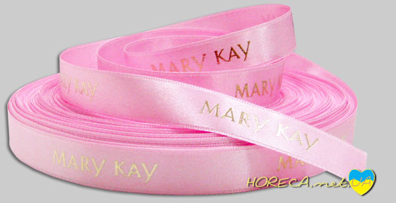 Изготовление брендированных атласных лент для компании Mary Kay