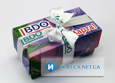 Фирменный подарочный шоколадный набор Святковий под заказ с логотипом BDO